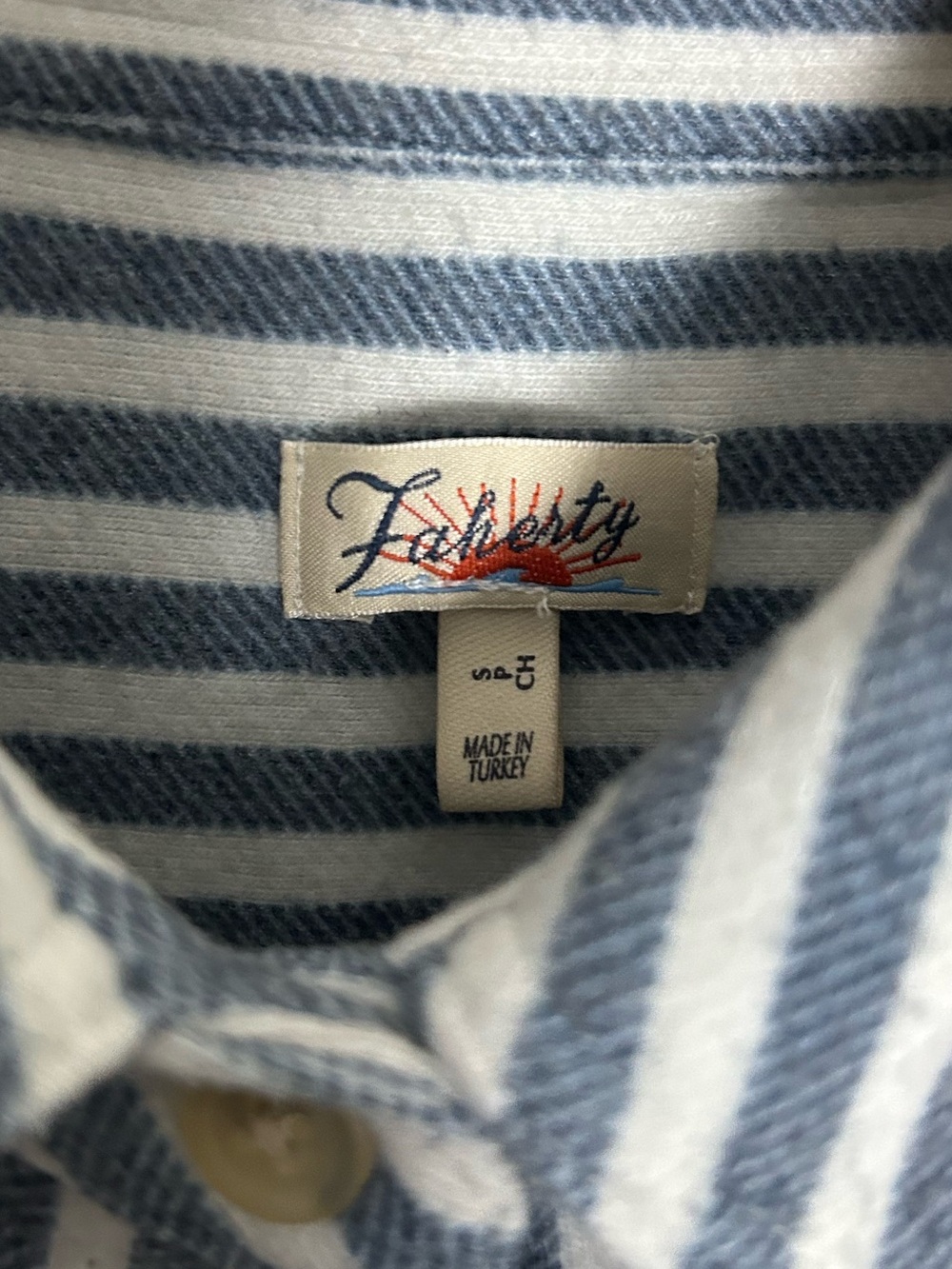 FAHERTY BLAZER STRIPE LEGEND SWEATER SHIRT SIZE SP - Picture 6 of 8